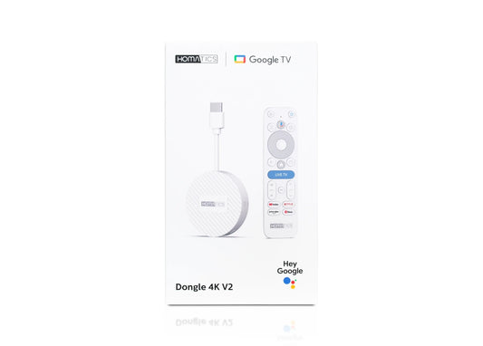 Homatics Dongle 4K V2 AI-SR Google TV 14 2GB DDR 32GB Flash Wi-Fi 6 Dual Band 2.4G/5 GHz