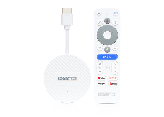 Homatics Dongle 4K V2 AI-SR Google TV 14 2GB DDR 32GB Flash Wi-Fi 6 Dual Band 2.4G/5 GHz