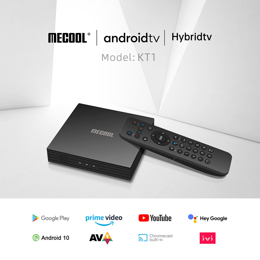 MECOOL KT1 Hybrid Google Android TV Digital TV (DVB-T/T2/C tuner) + ANTIK TV voucher 3 months