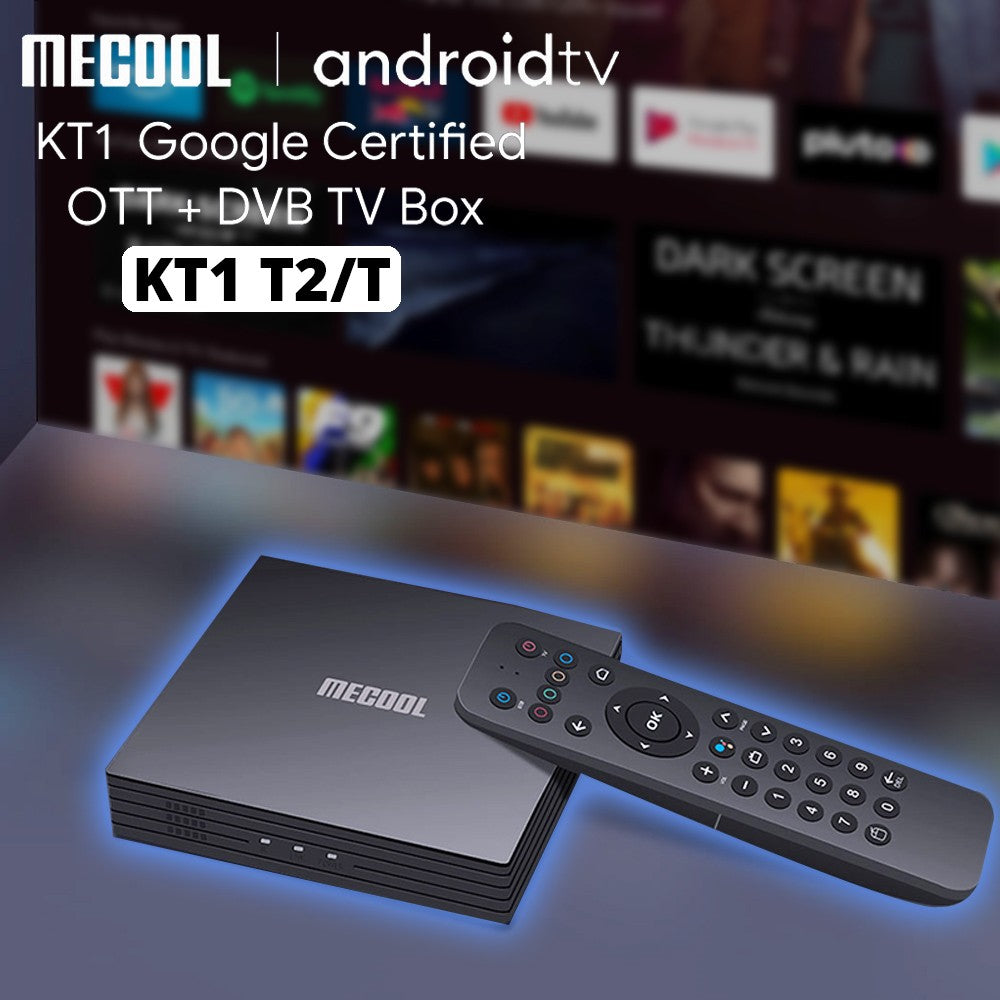MECOOL KT1 Hybrid Google Android TV Digital TV (DVB-T/T2/C tuner)