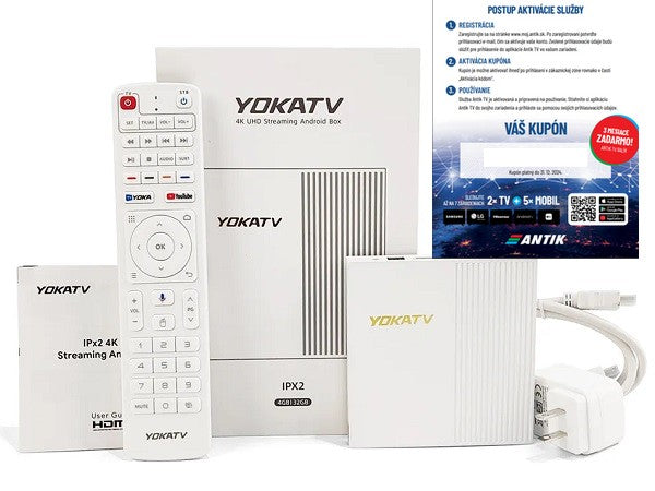 MECOOL YOKATV IPx2, Android 11, 4K UHD, 4+32 GB NEW 2023 + Antik tv FREE voucher na 3 mesiace
