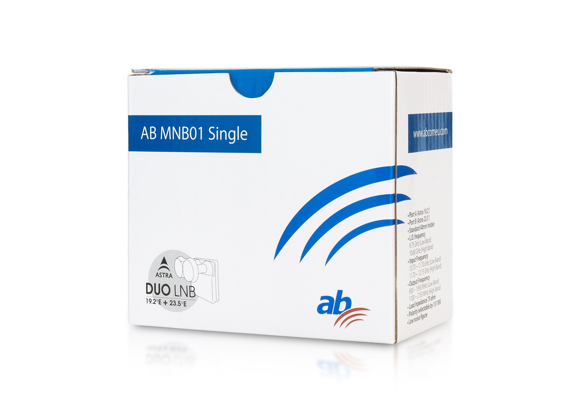 LNB AB MONOBLOCK Single 4,3° 0,1dB ASTRA 19,2+23,5 or 23,5+28,2 SKYLINK
