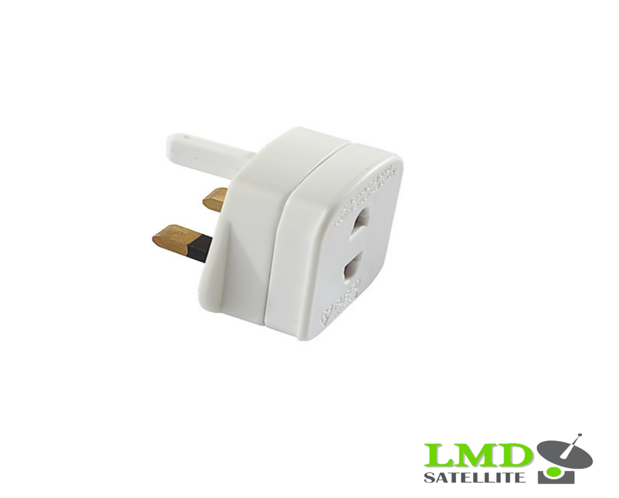EU 2 Pin To UK 3 Pin Travel Main Adaptor Plug For Shaver / Toothbrush White