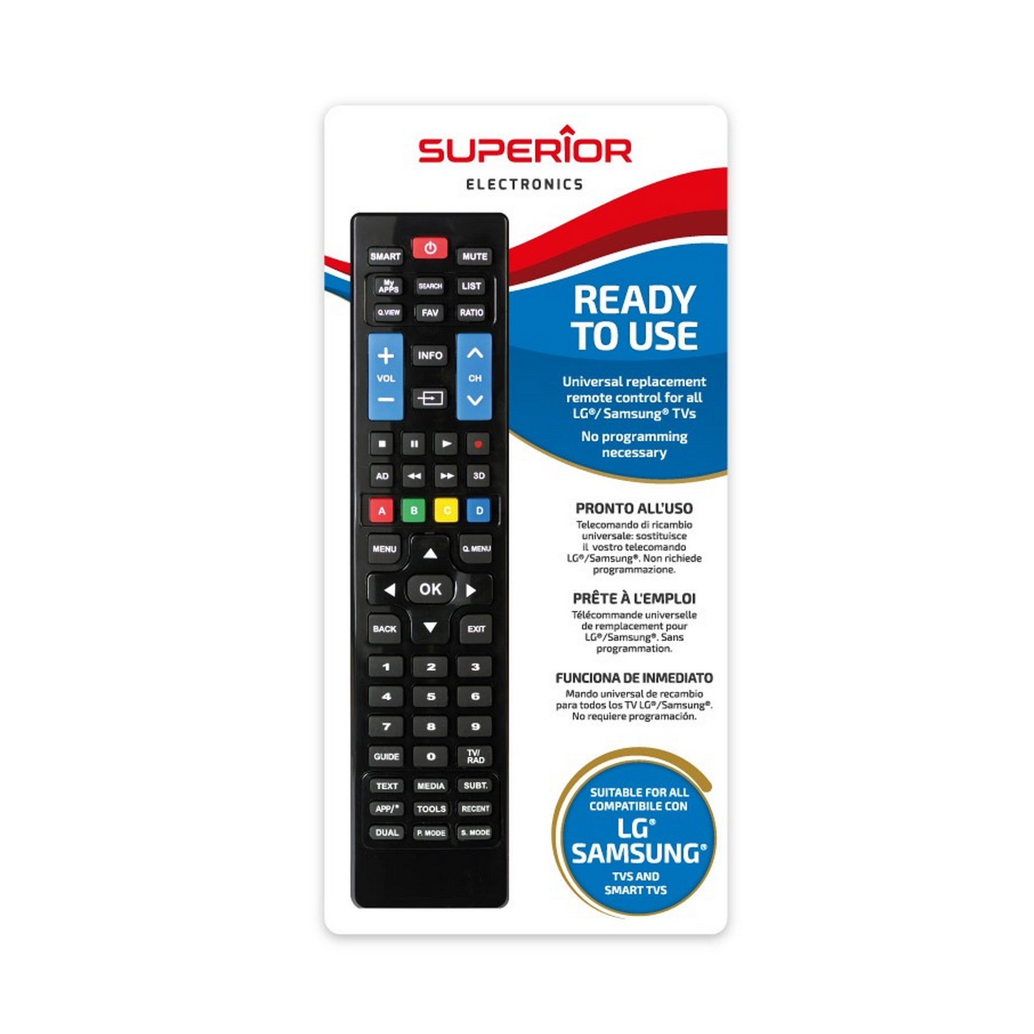 Superior LG/Samsung – Smart + 2x AAA Alkaline batteries included