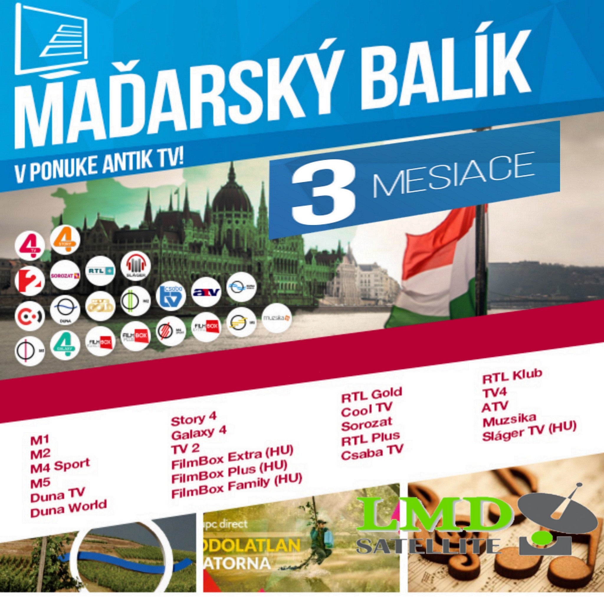 Antik Tv IPTV Hungarian pack for 3,6 or 12 months