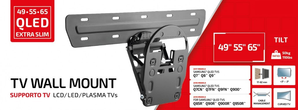 Universal wall mount for Samsung® QLED TVs*