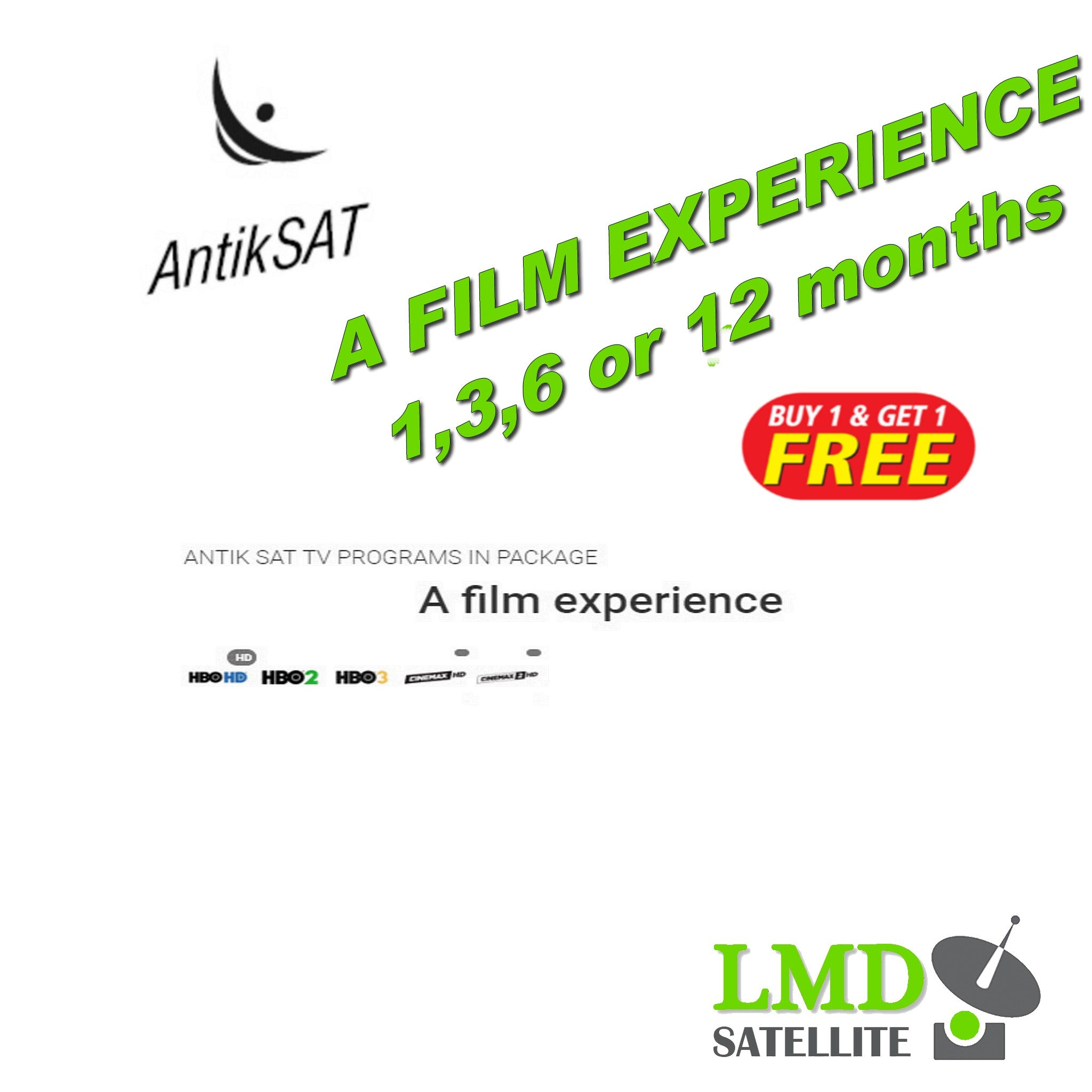 ANTIKSAT Subscription FILM for 3,6 or 12 months