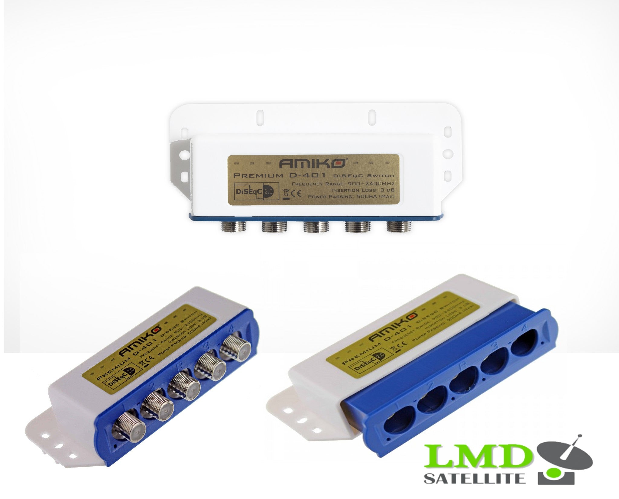 AMIKO 4 WAY DISEQC PREMIUM D-4/1 OUTDOOR SWITCH (4X1)
