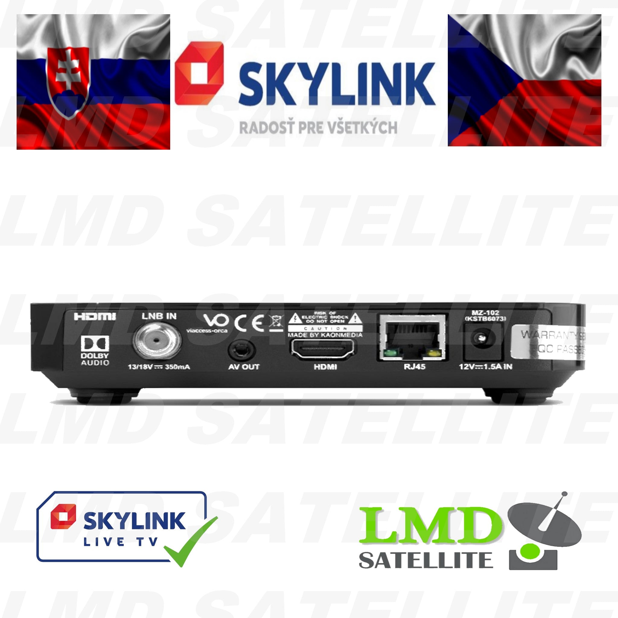 KAON MZ-104 4K Skylink hybrid receiver with Skylink card