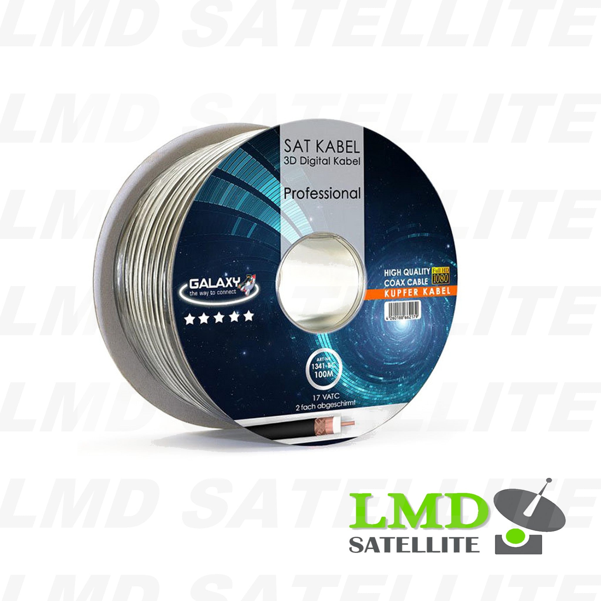 Coaxial cable Lokmann 100dB Cu 100m Black