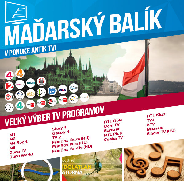 Antik Tv IPTV Hungarian pack for 3,6 or 12 months