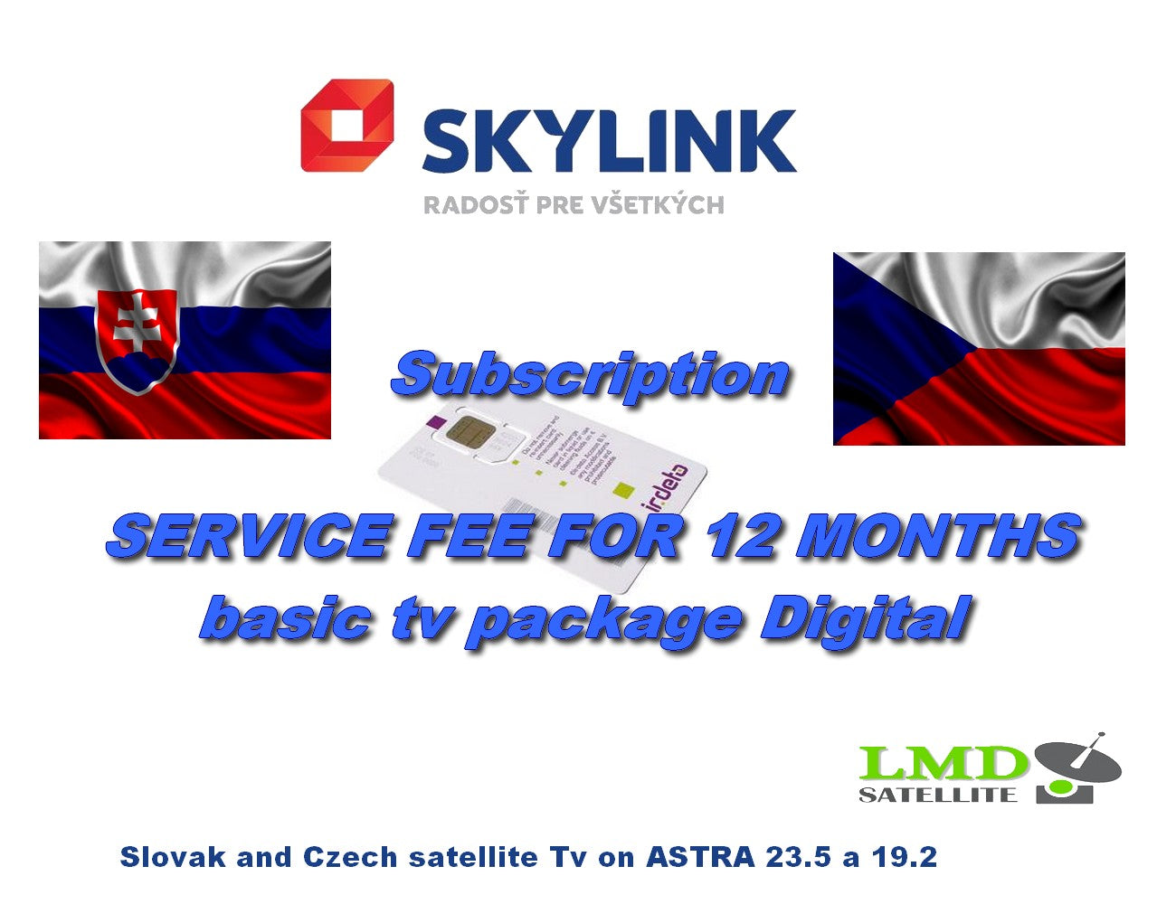 Skylink Subscription for 12 months MINI tv starter package