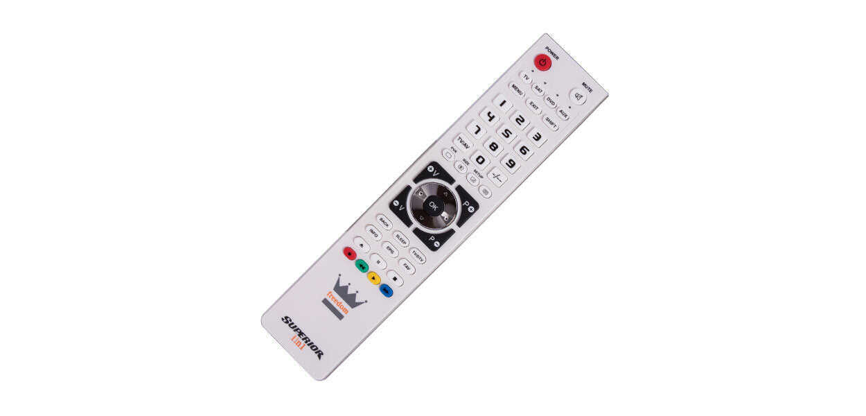 Superior Freedom 1in1 White Programmable Remote Control+2x AAA Alkaline batteries included