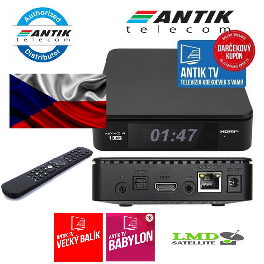 ANTIK CZ Nano 4 Box + Antik tv voucher for 6 months FREE