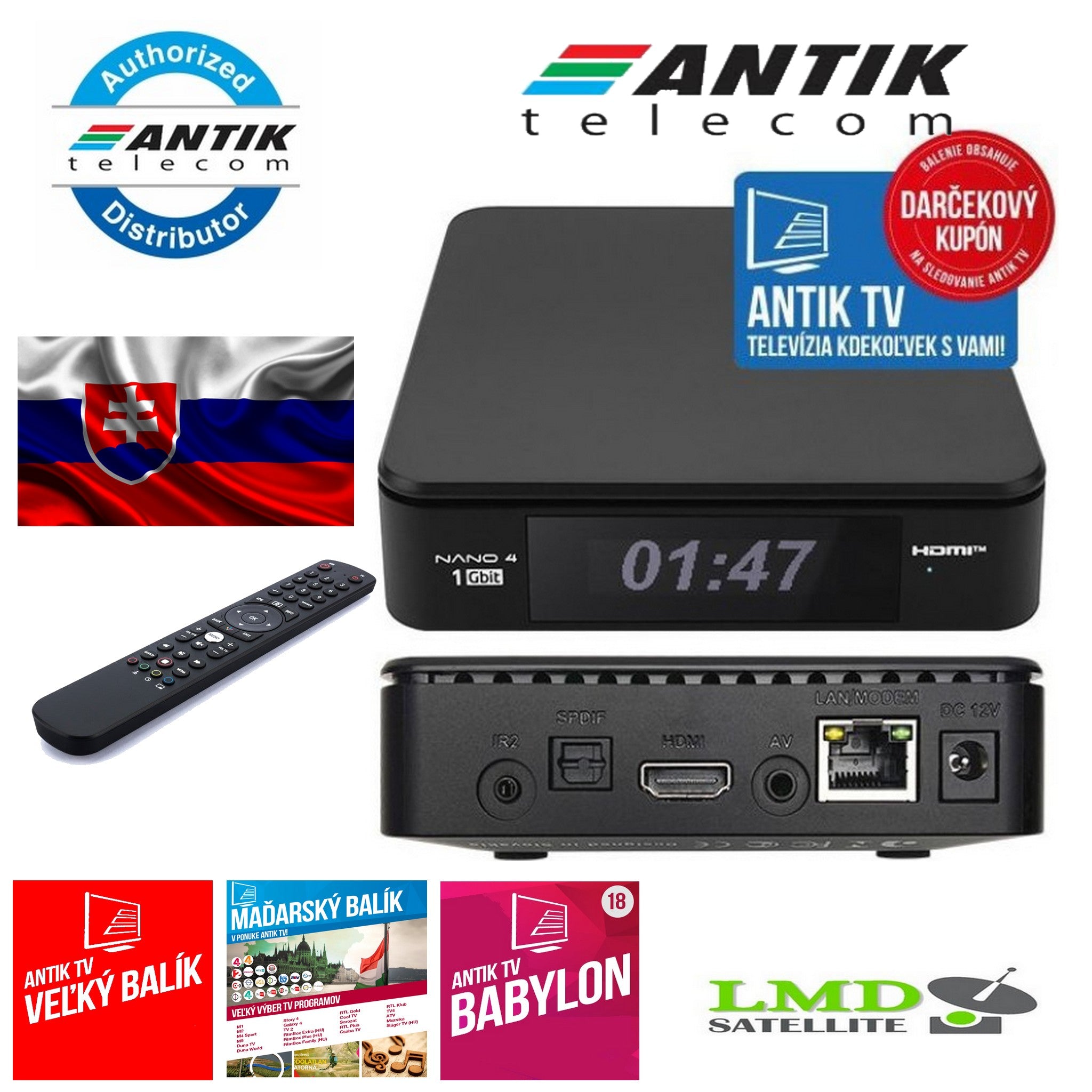 ANTIK SK Nano 4 Box + Antik tv voucher for 6 months FREE