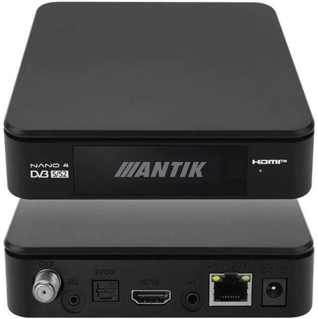 AntikSat NANO 4S 4K Hybrid Smart box with OLED display with AntikSat card