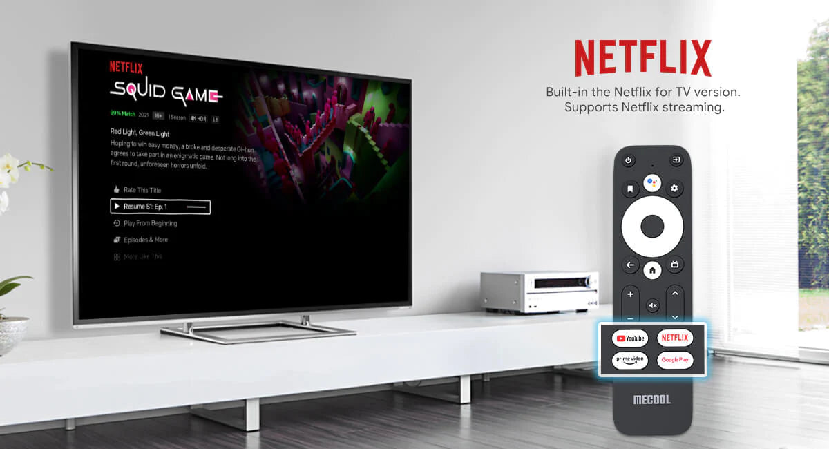MECOOL KM2 Plus Smart Box Android TV 11 , 4K Ultra HD Google Assistant, Netflix Disney+ Prime