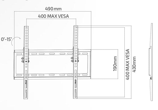 TV Wall Mount 32-55 Tilt Extra Slim LCD/LED/PLASMA TVs
