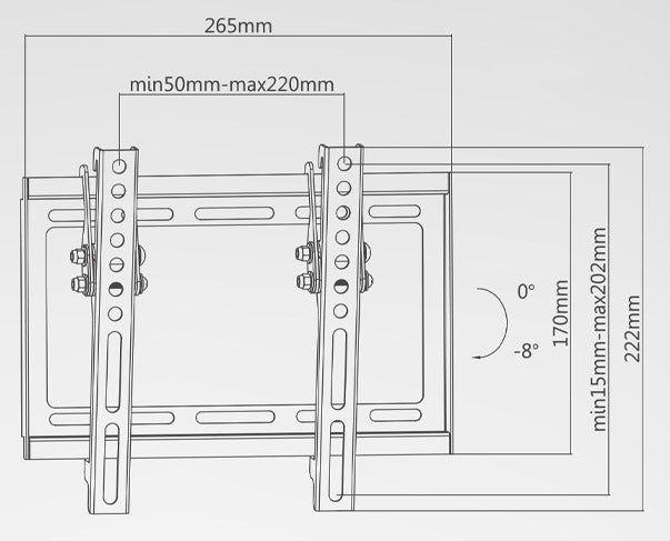 TV Wall Mount 23-42 Tilt Extra Slim LCD/LED/PLASMA TVs