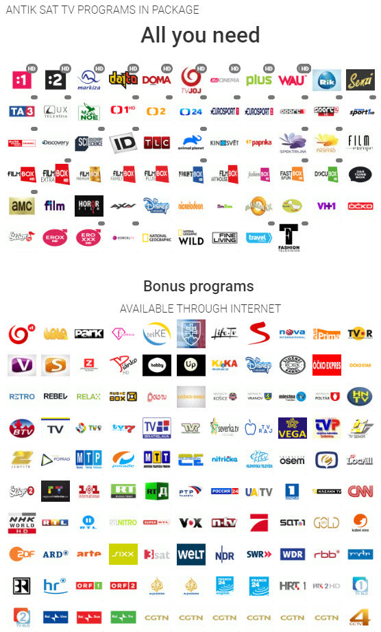 AntikSat NANO 4S 4K Hybrid Smart box with OLED display with AntikSat card