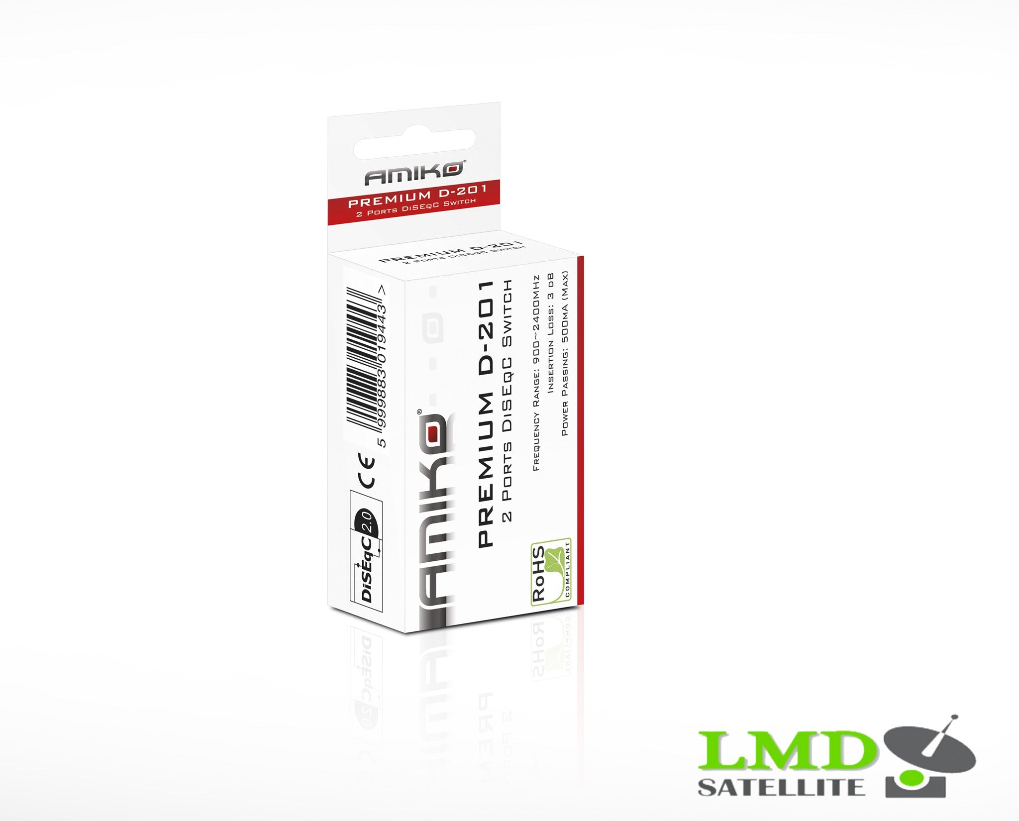 Amiko 2 way DiseqC PREMIUM D-2/1 OUTDOOR Switch (2x1)
