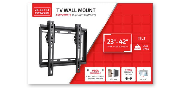 TV Wall Mount 23-42 Tilt Extra Slim LCD/LED/PLASMA TVs