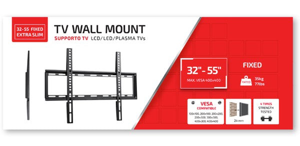 TV Wall Mount 32-55 Fixed Extra Slim LCD/LED/PLASMA TVs