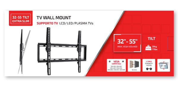 TV Wall Mount 32-55 Tilt Extra Slim LCD/LED/PLASMA TVs